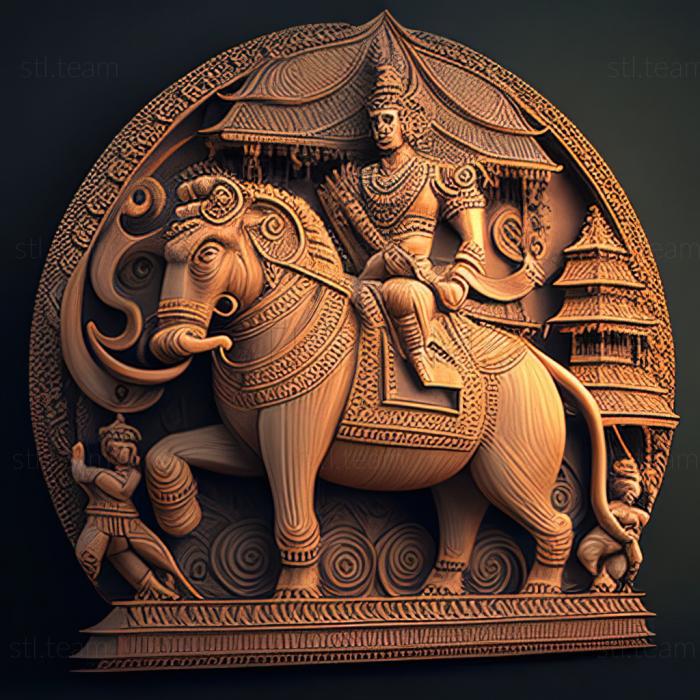 3D модель Шри-Джаяварденепура-Котте Шри-Ланка (STL)
